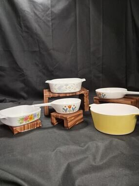 VTG Mixed CorningWare Set Country Festival Friendship , 5 Piece..